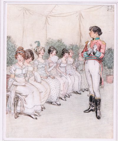 Ensign Blades Appears, Frowning and Charlotte Ventures to Touch His Sleeve by Hugh Thomson